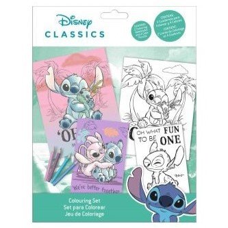 shumee Komplet pobarvank z barvicami za otroke Stitch Disney Kids Euroswan 1 kos.