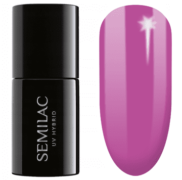 shumee Roza hibridni lak za nohte #601 Semilac Neon Pink Punch 7 ml