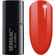 shumee Rdeč hibridni lak za nohte #317 Semilac Neon Red 7 ml