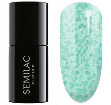 Semilac Lak za nohte Crushed Ice #495 Semilac Mint Glacier Hybrid 7 ml