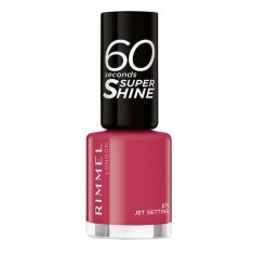 shumee Lak za nohte z malinovo barvo 60 sekund, odtenek 271 Jet Setting, Rimmel 8 ml