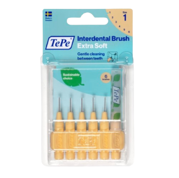shumee TePe Extra Soft medzobne ščetke 0,45 mm svetlo oranžne 6 kosov