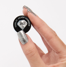shumee Srebrni hibridni lak za nohte #292 Semilac Silver Shimmer 7 ml