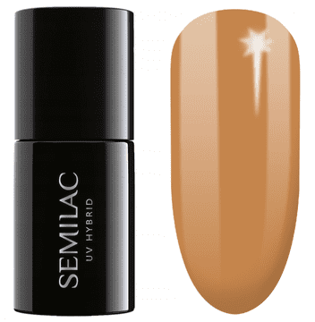 shumee Oranžni hibridni lak za nohte #600 Semilac Apricot Crush 7 ml