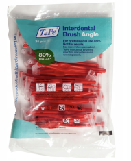 shumee TePe Angle medzobne ščetke 0,5 mm, rdeče, 25 kosov.