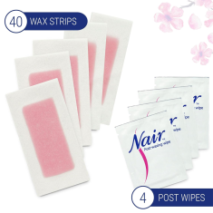 shumee Trakovi za depilacijo obraza in bikinija NAIR Orchid & Cherry 40 kosov