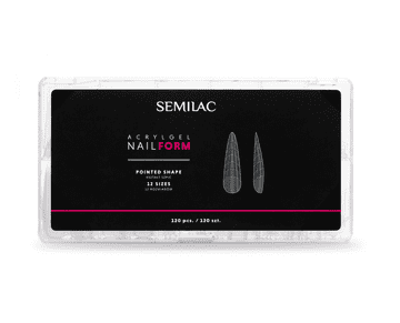 shumee Zgornji kalupi za akrilne gel podaljške Semilac Acrylgel Spitz 120 kosov.