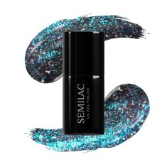 shumee Semilac Grey Holo #828 hibridni lak za nohte z delci 7 ml