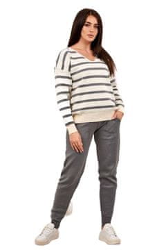 shumee Komplet črtastega puloverja + sive hlače