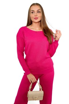 shumee Komplet puloverja: Pulover + hlače v barvi fuksije