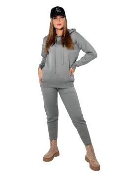 shumee Komplet puloverja: Pulover + Hlače, temno siv