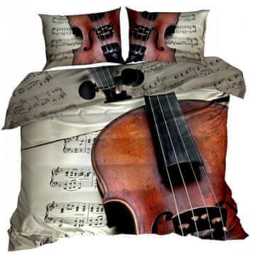 shumee Posteljnina iz bombažnega satena 3D 140x200cm VIOLINA