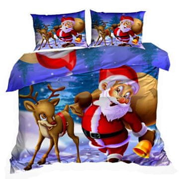 shumee 3D posteljnina iz bombažnega satena 160x200cm VESELI BOŽIČEK