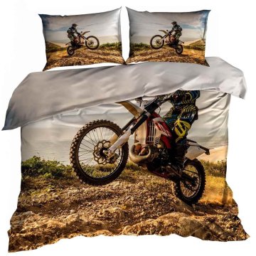 shumee 3D bombažna satenasta posteljnina 200x220cm CROSS