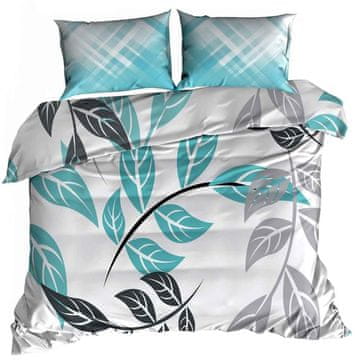 shumee 3D bombažna satenasta posteljnina 160x200cm PASTELNI LISTI