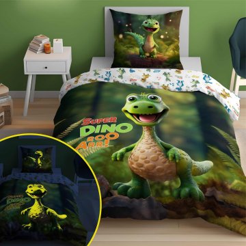 shumee Fluorescentna bombažna posteljnina 160x200cm SUPER DONO