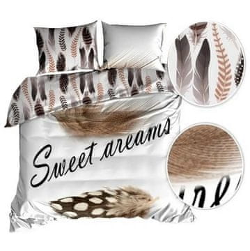 shumee 3D bombažna satenasta posteljnina 160x200cm SLADKE SANJE