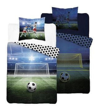 shumee Fluorescentna bombažna posteljnina 140x200cm NOGOMET