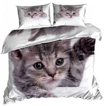 shumee 3D bombažna satenasta posteljnina 140x200cm MUCA