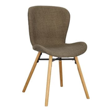 shumee Oblazinjen stol za dnevno sobo Batilda Khaki OAK
