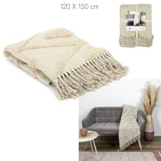 shumee Boho Bali bombažna odeja 120x150