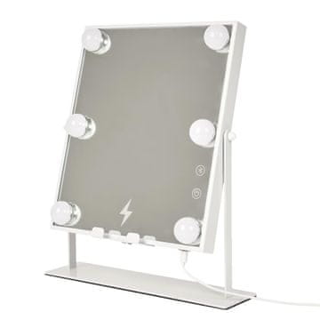 shumee LED OGLEDALO z zvočnikom in polnilcem VRTLJIVO kovinsko