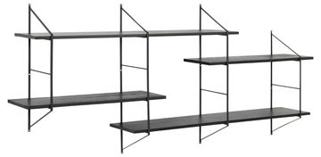 shumee Belfast 2 polica pepelnato črna