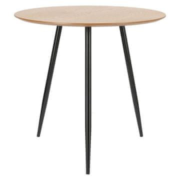 shumee Sottile OKROGLA MIZA 80 cm naravna/črna loft