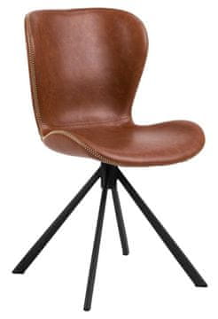 shumee Batilda Retro Cross Brandy/črni stol