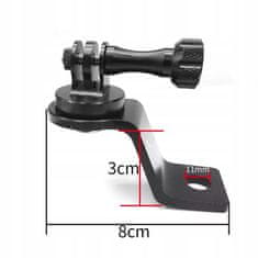 shumee Adapter za stojalo 1/4" za športne kamere GoPro 12 11 10 9 8 7 6
