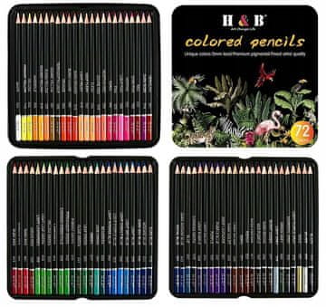 shumee PROFESIONALNI KOMPLET RISALNIH BARVIC VELIKI 72-delni