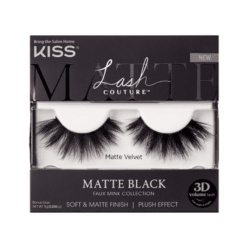 shumee Umetne trepalnice iz umetnega minka, mat črne žametne barve