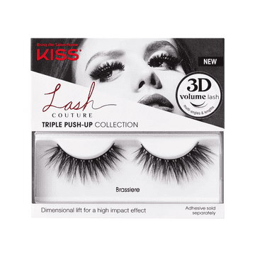 KISS Debele umetne trepalnice na traku, 3D učinek, KISS Push-Up modrček, 1 par