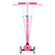 Globber Scooter Otroški tricikel Plus - Primo Plus luči V2 Fuksija roza svetleča kolesa