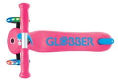 Globber Scooter Otroški tricikel Plus - Primo Plus luči V2 Fuksija roza svetleča kolesa