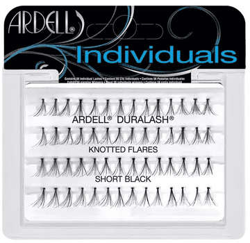 shumee Kratke črne umetne trepalnice Ardell Knotted Individuals, paket 56 kosov