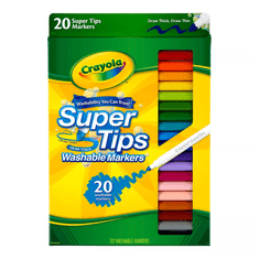 shumee Crayola Super Tips 20 barvni pralni šolski flomastri za otroke