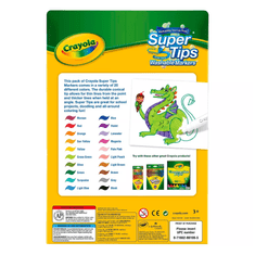 shumee Crayola Super Tips 20 barvni pralni šolski flomastri za otroke