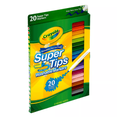 shumee Crayola Super Tips 20 barvni pralni šolski flomastri za otroke
