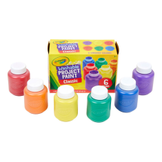 shumee Project Paint Crayola 6-barvne pralne barve za plakate za otroke