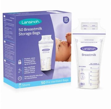 shumee Lansinoh vrečke za shranjevanje materinega mleka 50 kosov