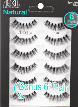 shumee Naravne umetne trepalnice na traku, 120 kosov, Ardell Eye Makeup, 6 kosov