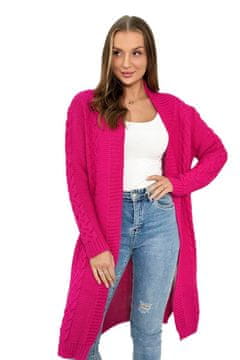shumee Pulover iz pletenega kardigana v barvi fuksije