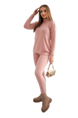 shumee Dvodelni komplet puloverjev iz alpake, temno pudrasto roza