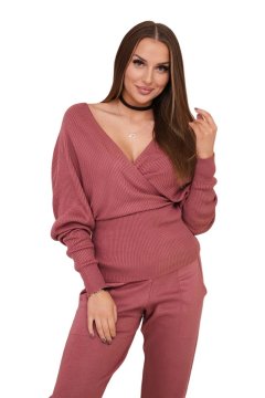 shumee Dvodelni temno roza pulover