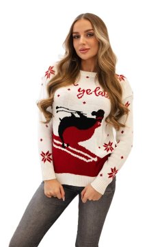 shumee Ecru božični pulover