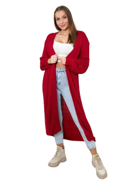 shumee Dolg rdeč pulover jopica