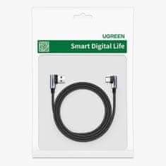shumee Ugreen 90° kotni USB C - kabel USB 2.0 480Mb/s 3A 3m črn (US176)
