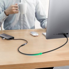 shumee Ugreen 10387 USB-C - USB-C PD QC kabel 4K 60Hz 100W 5A 10Gb/s 1m - črn