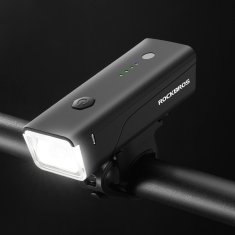 shumee Rockbros 24510003001 Sprednja luč za kolo 260 lm + USB-C - kabel USB-A - črna